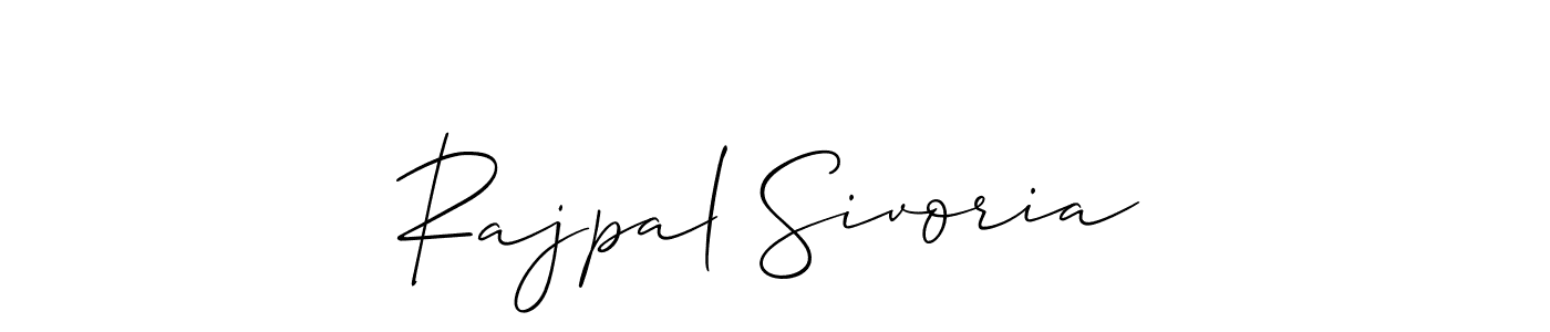 How to make Rajpal Sivoria signature? Allison_Script is a professional autograph style. Create handwritten signature for Rajpal Sivoria name. Rajpal Sivoria signature style 2 images and pictures png