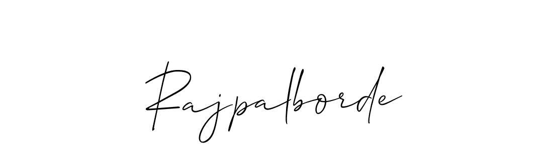 Make a beautiful signature design for name Rajpalborde. With this signature (Allison_Script) style, you can create a handwritten signature for free. Rajpalborde signature style 2 images and pictures png