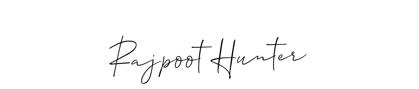 Use a signature maker to create a handwritten signature online. With this signature software, you can design (Allison_Script) your own signature for name Rajpoot Hunter. Rajpoot Hunter signature style 2 images and pictures png