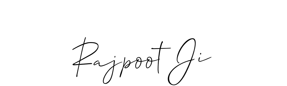 How to Draw Rajpoot Ji signature style? Allison_Script is a latest design signature styles for name Rajpoot Ji. Rajpoot Ji signature style 2 images and pictures png