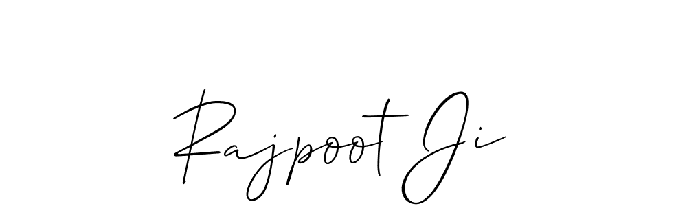 How to make Rajpoot Ji signature? Allison_Script is a professional autograph style. Create handwritten signature for Rajpoot Ji name. Rajpoot Ji signature style 2 images and pictures png