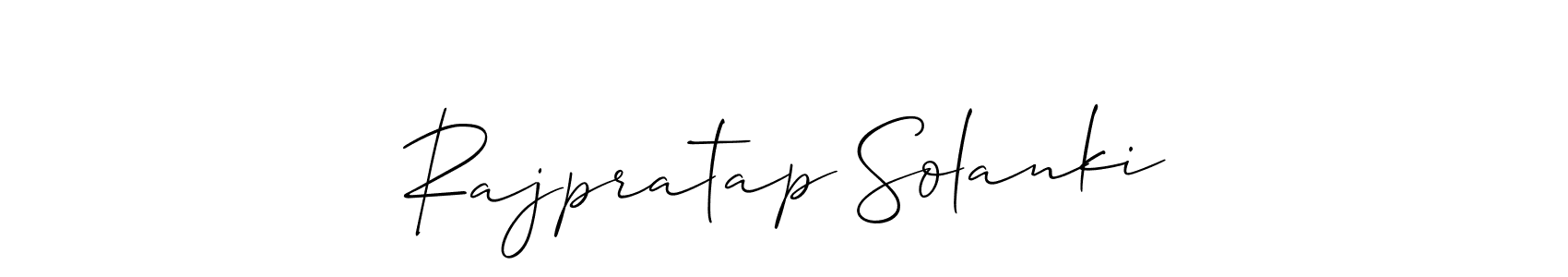How to make Rajpratap Solanki signature? Allison_Script is a professional autograph style. Create handwritten signature for Rajpratap Solanki name. Rajpratap Solanki signature style 2 images and pictures png