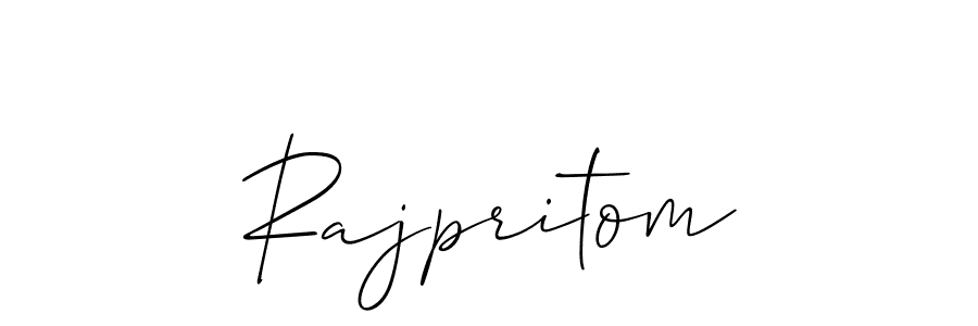 Also we have Rajpritom name is the best signature style. Create professional handwritten signature collection using Allison_Script autograph style. Rajpritom signature style 2 images and pictures png