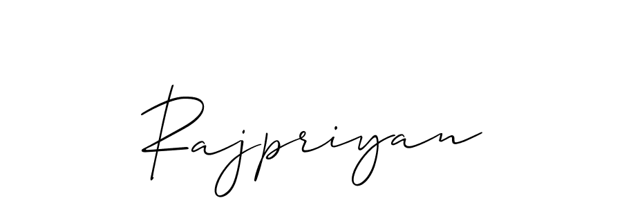 Make a beautiful signature design for name Rajpriyan. With this signature (Allison_Script) style, you can create a handwritten signature for free. Rajpriyan signature style 2 images and pictures png