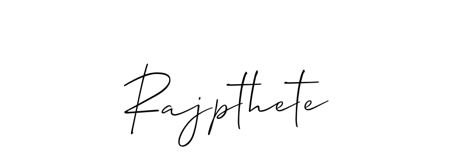 Make a short Rajpthete signature style. Manage your documents anywhere anytime using Allison_Script. Create and add eSignatures, submit forms, share and send files easily. Rajpthete signature style 2 images and pictures png