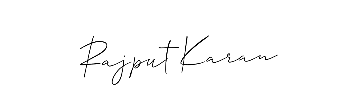 Use a signature maker to create a handwritten signature online. With this signature software, you can design (Allison_Script) your own signature for name Rajput Karan. Rajput Karan signature style 2 images and pictures png