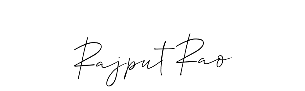 How to make Rajput Rao signature? Allison_Script is a professional autograph style. Create handwritten signature for Rajput Rao name. Rajput Rao signature style 2 images and pictures png