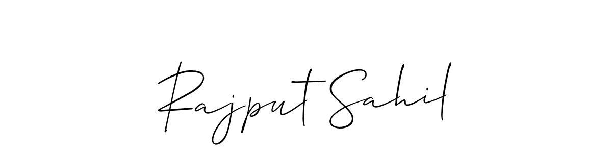 How to make Rajput Sahil name signature. Use Allison_Script style for creating short signs online. This is the latest handwritten sign. Rajput Sahil signature style 2 images and pictures png