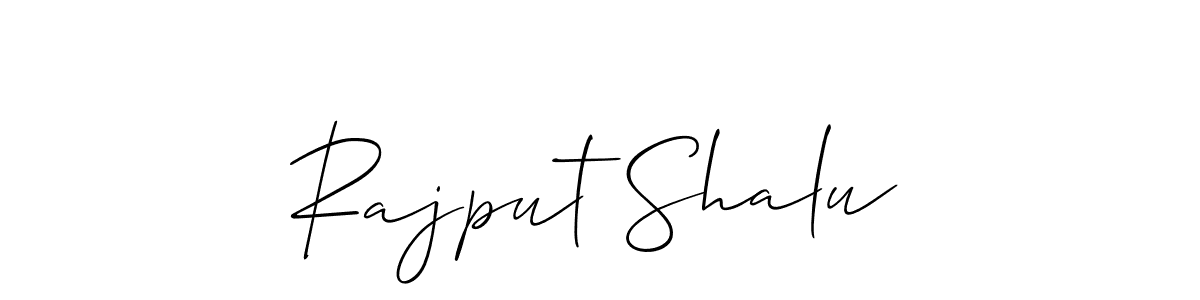 Also You can easily find your signature by using the search form. We will create Rajput Shalu name handwritten signature images for you free of cost using Allison_Script sign style. Rajput Shalu signature style 2 images and pictures png