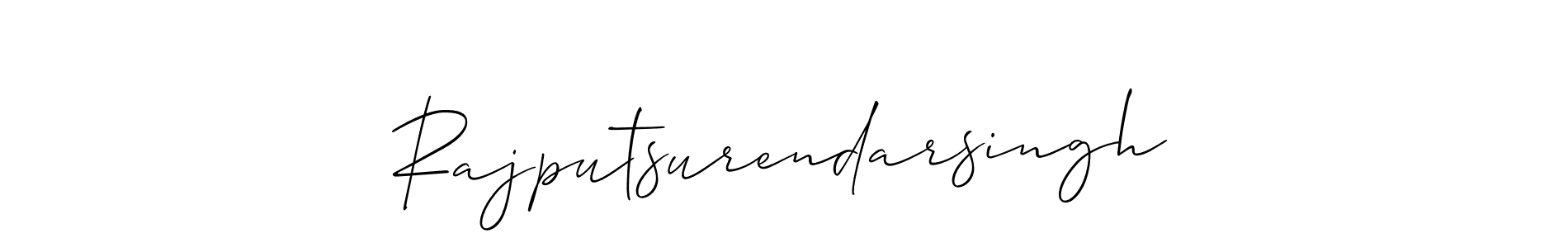 Make a short Rajputsurendarsingh signature style. Manage your documents anywhere anytime using Allison_Script. Create and add eSignatures, submit forms, share and send files easily. Rajputsurendarsingh signature style 2 images and pictures png