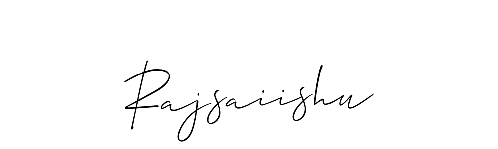 Create a beautiful signature design for name Rajsaiishu. With this signature (Allison_Script) fonts, you can make a handwritten signature for free. Rajsaiishu signature style 2 images and pictures png