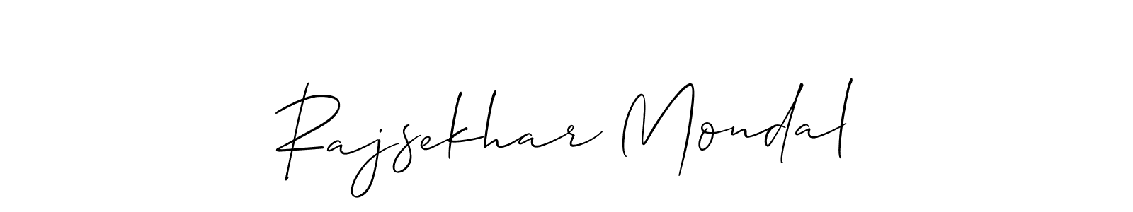 Create a beautiful signature design for name Rajsekhar Mondal. With this signature (Allison_Script) fonts, you can make a handwritten signature for free. Rajsekhar Mondal signature style 2 images and pictures png