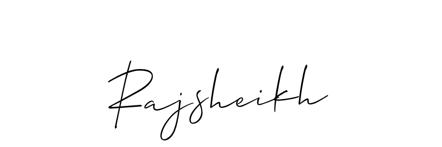 Use a signature maker to create a handwritten signature online. With this signature software, you can design (Allison_Script) your own signature for name Rajsheikh. Rajsheikh signature style 2 images and pictures png