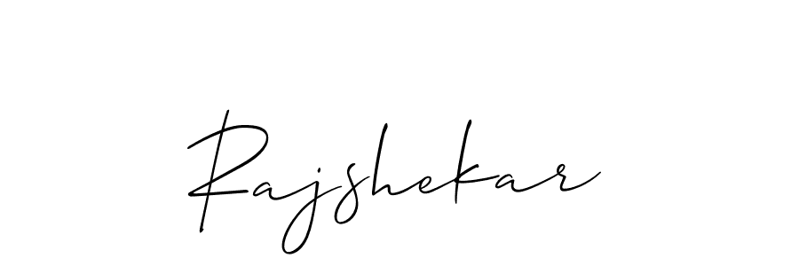 Use a signature maker to create a handwritten signature online. With this signature software, you can design (Allison_Script) your own signature for name Rajshekar. Rajshekar signature style 2 images and pictures png