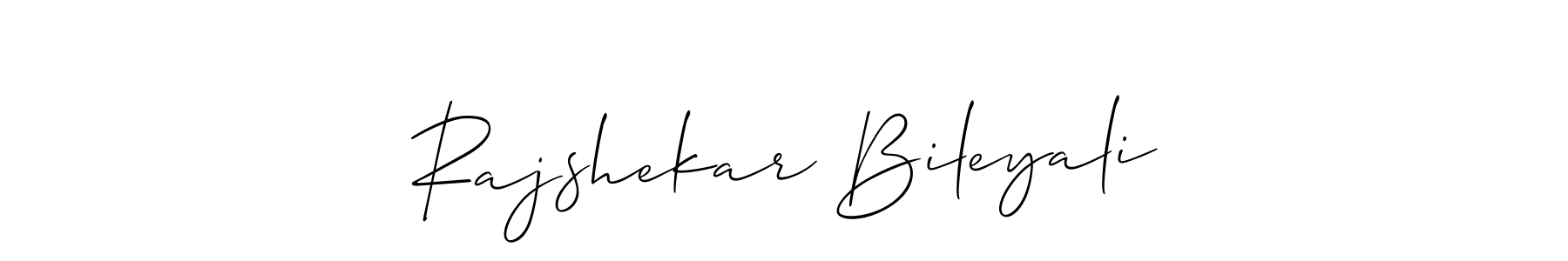 This is the best signature style for the Rajshekar Bileyali name. Also you like these signature font (Allison_Script). Mix name signature. Rajshekar Bileyali signature style 2 images and pictures png