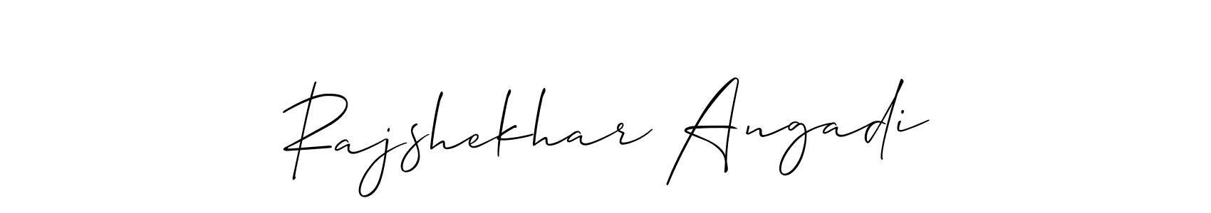 Also we have Rajshekhar Angadi name is the best signature style. Create professional handwritten signature collection using Allison_Script autograph style. Rajshekhar Angadi signature style 2 images and pictures png