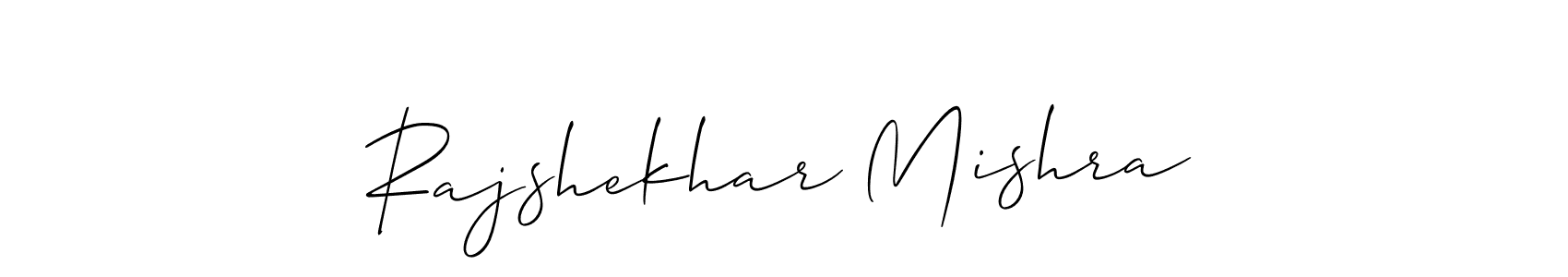 Create a beautiful signature design for name Rajshekhar Mishra. With this signature (Allison_Script) fonts, you can make a handwritten signature for free. Rajshekhar Mishra signature style 2 images and pictures png