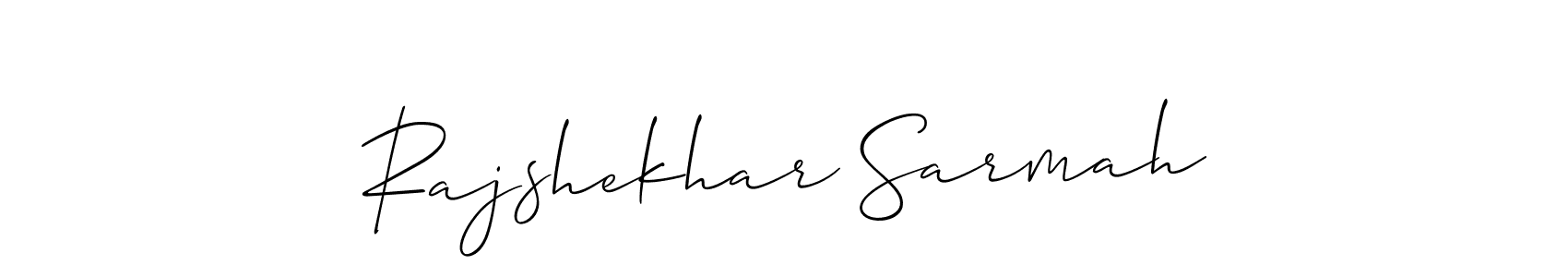 Similarly Allison_Script is the best handwritten signature design. Signature creator online .You can use it as an online autograph creator for name Rajshekhar Sarmah. Rajshekhar Sarmah signature style 2 images and pictures png