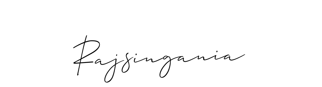 Design your own signature with our free online signature maker. With this signature software, you can create a handwritten (Allison_Script) signature for name Rajsingania. Rajsingania signature style 2 images and pictures png