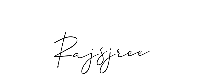 Also we have Rajsjree name is the best signature style. Create professional handwritten signature collection using Allison_Script autograph style. Rajsjree signature style 2 images and pictures png