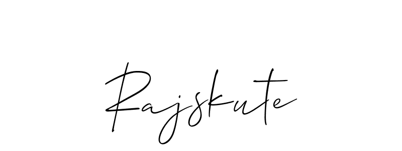 Allison_Script is a professional signature style that is perfect for those who want to add a touch of class to their signature. It is also a great choice for those who want to make their signature more unique. Get Rajskute name to fancy signature for free. Rajskute signature style 2 images and pictures png