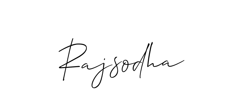 It looks lik you need a new signature style for name Rajsodha. Design unique handwritten (Allison_Script) signature with our free signature maker in just a few clicks. Rajsodha signature style 2 images and pictures png