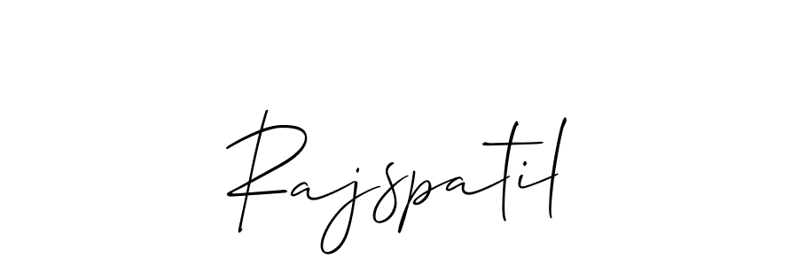 How to make Rajspatil name signature. Use Allison_Script style for creating short signs online. This is the latest handwritten sign. Rajspatil signature style 2 images and pictures png