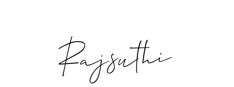 Make a beautiful signature design for name Rajsuthi. With this signature (Allison_Script) style, you can create a handwritten signature for free. Rajsuthi signature style 2 images and pictures png