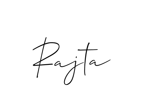 Design your own signature with our free online signature maker. With this signature software, you can create a handwritten (Allison_Script) signature for name Rajta. Rajta signature style 2 images and pictures png