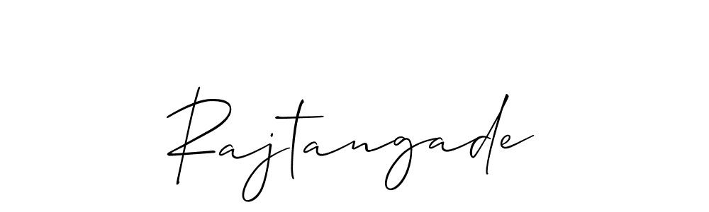 Make a beautiful signature design for name Rajtangade. With this signature (Allison_Script) style, you can create a handwritten signature for free. Rajtangade signature style 2 images and pictures png