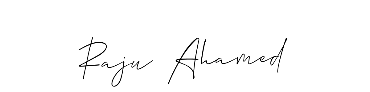 Use a signature maker to create a handwritten signature online. With this signature software, you can design (Allison_Script) your own signature for name Raju  Ahamed. Raju  Ahamed signature style 2 images and pictures png