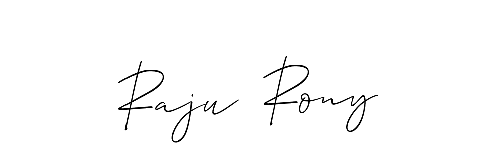 Create a beautiful signature design for name Raju  Rony. With this signature (Allison_Script) fonts, you can make a handwritten signature for free. Raju  Rony signature style 2 images and pictures png