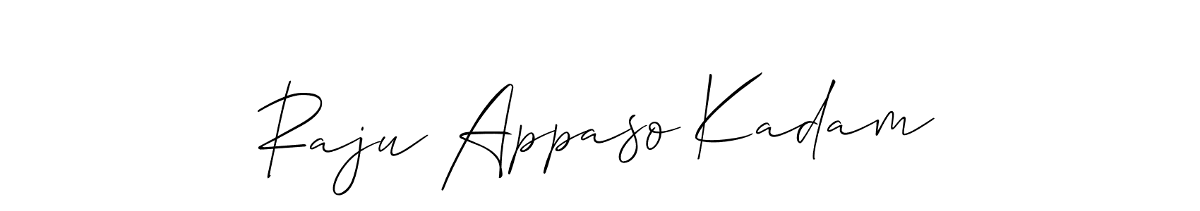 Create a beautiful signature design for name Raju Appaso Kadam. With this signature (Allison_Script) fonts, you can make a handwritten signature for free. Raju Appaso Kadam signature style 2 images and pictures png