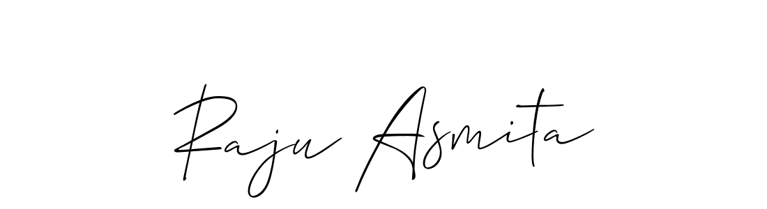 You should practise on your own different ways (Allison_Script) to write your name (Raju Asmita) in signature. don't let someone else do it for you. Raju Asmita signature style 2 images and pictures png