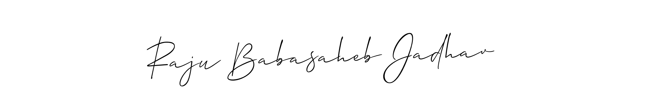 You should practise on your own different ways (Allison_Script) to write your name (Raju Babasaheb Jadhav) in signature. don't let someone else do it for you. Raju Babasaheb Jadhav signature style 2 images and pictures png