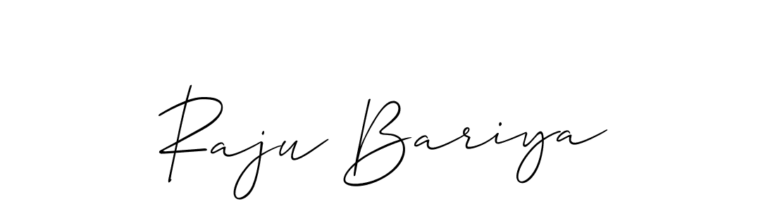 How to make Raju Bariya name signature. Use Allison_Script style for creating short signs online. This is the latest handwritten sign. Raju Bariya signature style 2 images and pictures png