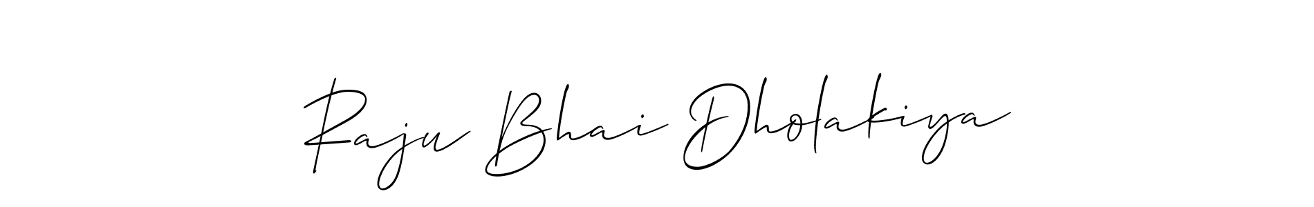 This is the best signature style for the Raju Bhai Dholakiya name. Also you like these signature font (Allison_Script). Mix name signature. Raju Bhai Dholakiya signature style 2 images and pictures png