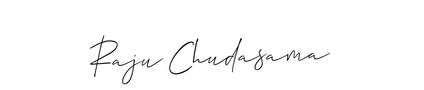 if you are searching for the best signature style for your name Raju Chudasama. so please give up your signature search. here we have designed multiple signature styles  using Allison_Script. Raju Chudasama signature style 2 images and pictures png