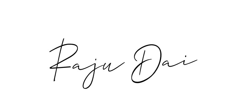 Make a beautiful signature design for name Raju Dai. With this signature (Allison_Script) style, you can create a handwritten signature for free. Raju Dai signature style 2 images and pictures png