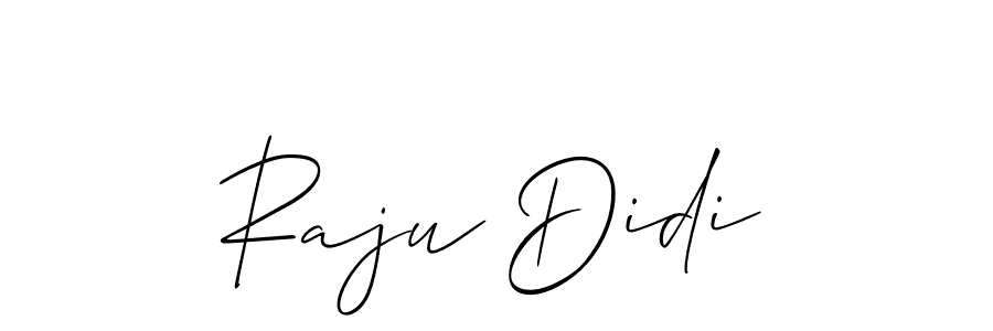 Use a signature maker to create a handwritten signature online. With this signature software, you can design (Allison_Script) your own signature for name Raju Didi. Raju Didi signature style 2 images and pictures png