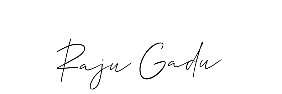 if you are searching for the best signature style for your name Raju Gadu. so please give up your signature search. here we have designed multiple signature styles  using Allison_Script. Raju Gadu signature style 2 images and pictures png