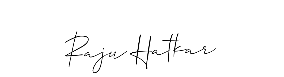 Use a signature maker to create a handwritten signature online. With this signature software, you can design (Allison_Script) your own signature for name Raju Hatkar. Raju Hatkar signature style 2 images and pictures png