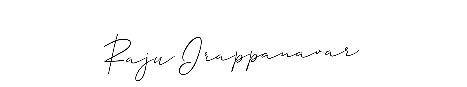 Use a signature maker to create a handwritten signature online. With this signature software, you can design (Allison_Script) your own signature for name Raju Irappanavar. Raju Irappanavar signature style 2 images and pictures png