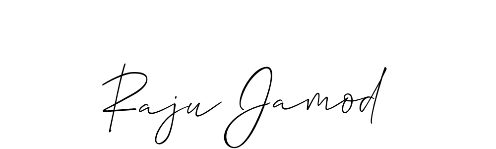 Also we have Raju Jamod name is the best signature style. Create professional handwritten signature collection using Allison_Script autograph style. Raju Jamod signature style 2 images and pictures png