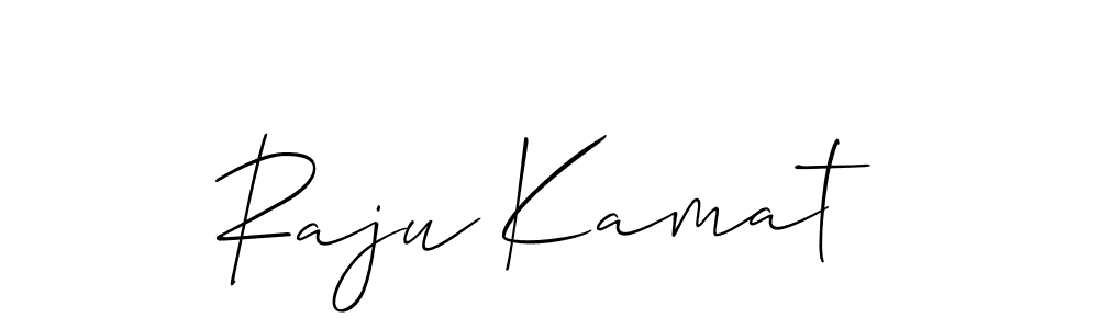 You should practise on your own different ways (Allison_Script) to write your name (Raju Kamat) in signature. don't let someone else do it for you. Raju Kamat signature style 2 images and pictures png