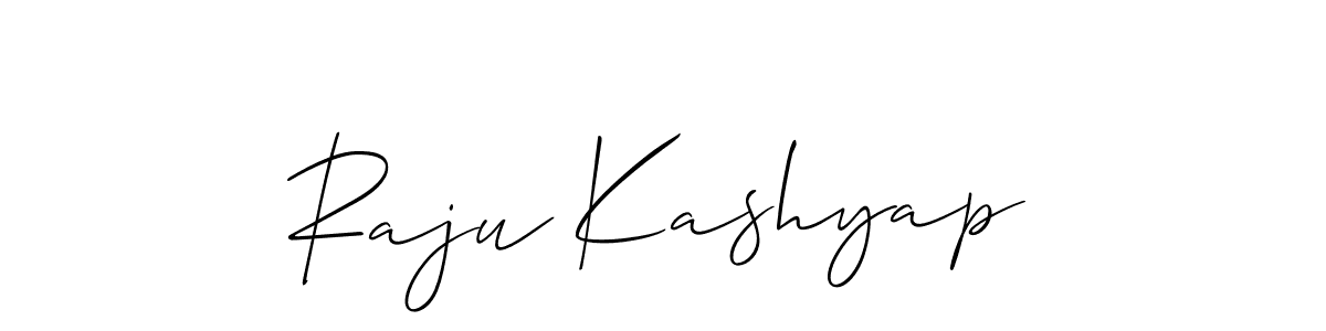 How to make Raju Kashyap name signature. Use Allison_Script style for creating short signs online. This is the latest handwritten sign. Raju Kashyap signature style 2 images and pictures png