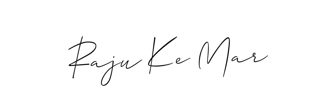 How to make Raju Ke Mar name signature. Use Allison_Script style for creating short signs online. This is the latest handwritten sign. Raju Ke Mar signature style 2 images and pictures png