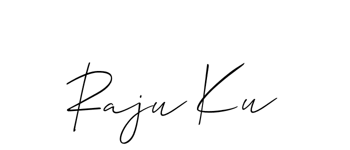 How to make Raju Ku signature? Allison_Script is a professional autograph style. Create handwritten signature for Raju Ku name. Raju Ku signature style 2 images and pictures png