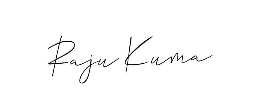 Allison_Script is a professional signature style that is perfect for those who want to add a touch of class to their signature. It is also a great choice for those who want to make their signature more unique. Get Raju Kuma name to fancy signature for free. Raju Kuma signature style 2 images and pictures png