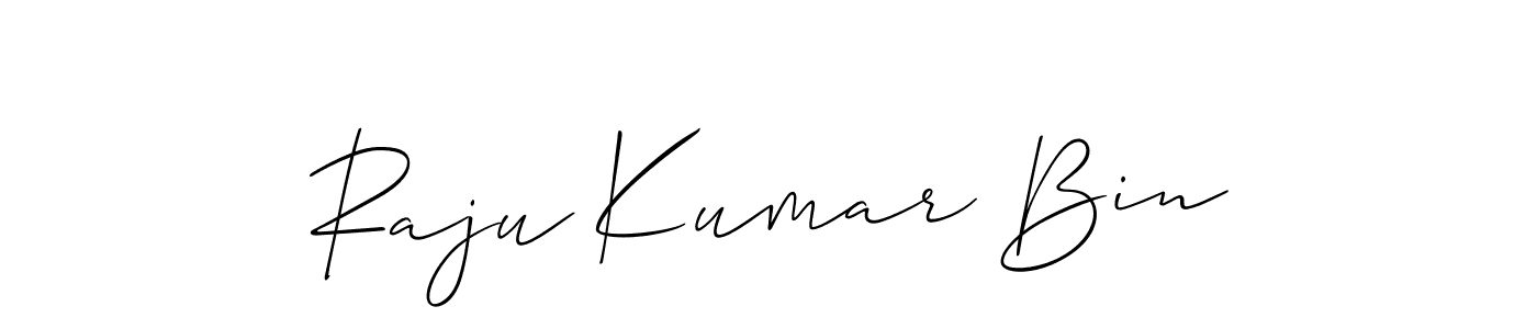 Design your own signature with our free online signature maker. With this signature software, you can create a handwritten (Allison_Script) signature for name Raju Kumar Bin. Raju Kumar Bin signature style 2 images and pictures png